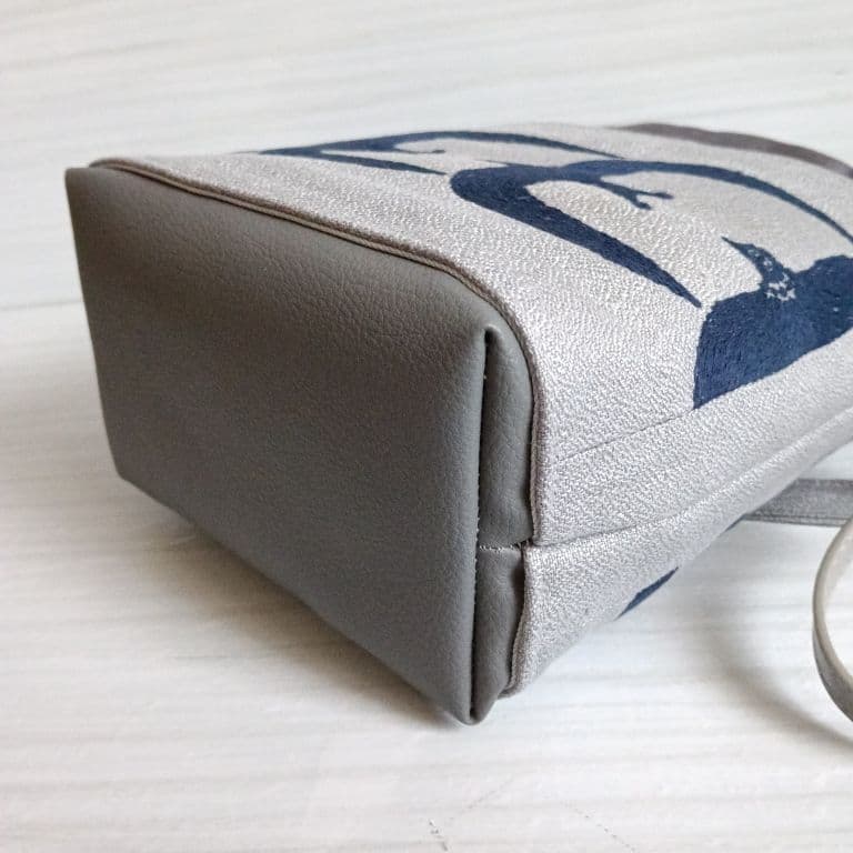 ✩専用✩ミナペルホネン　ポケット巾着バッグ　go!　グレー　鳥さん