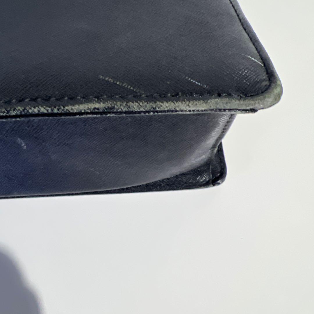 BURBERRY ビジネスバッグ レザー 黒 台形 A4可