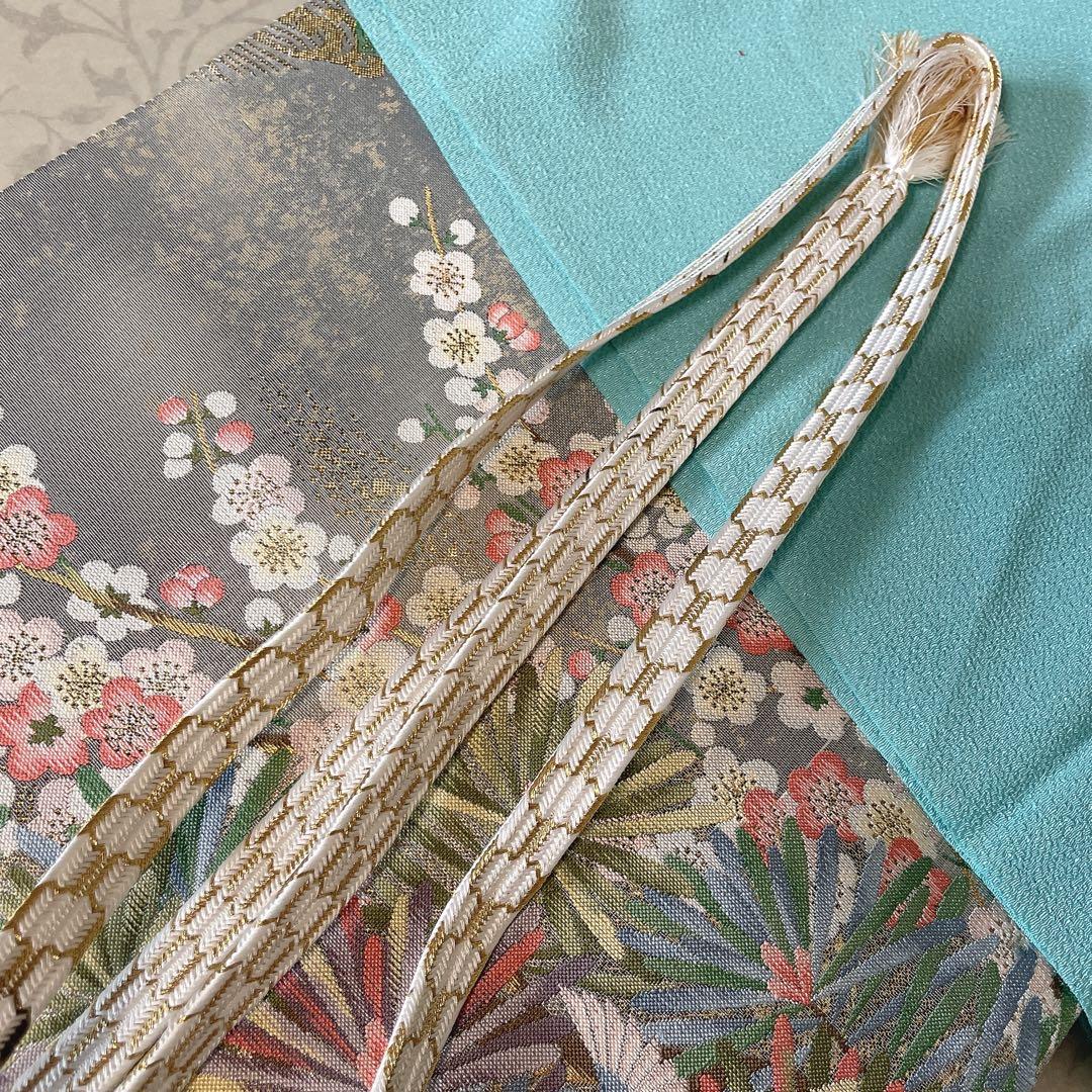 訪問着　フルセット　叩き染　爽やかなお色味　着物　L3