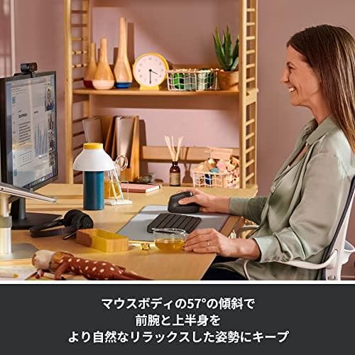 ロジクール ワイヤレス 縦型 静音 エルゴノミック マウス LIFT M800m