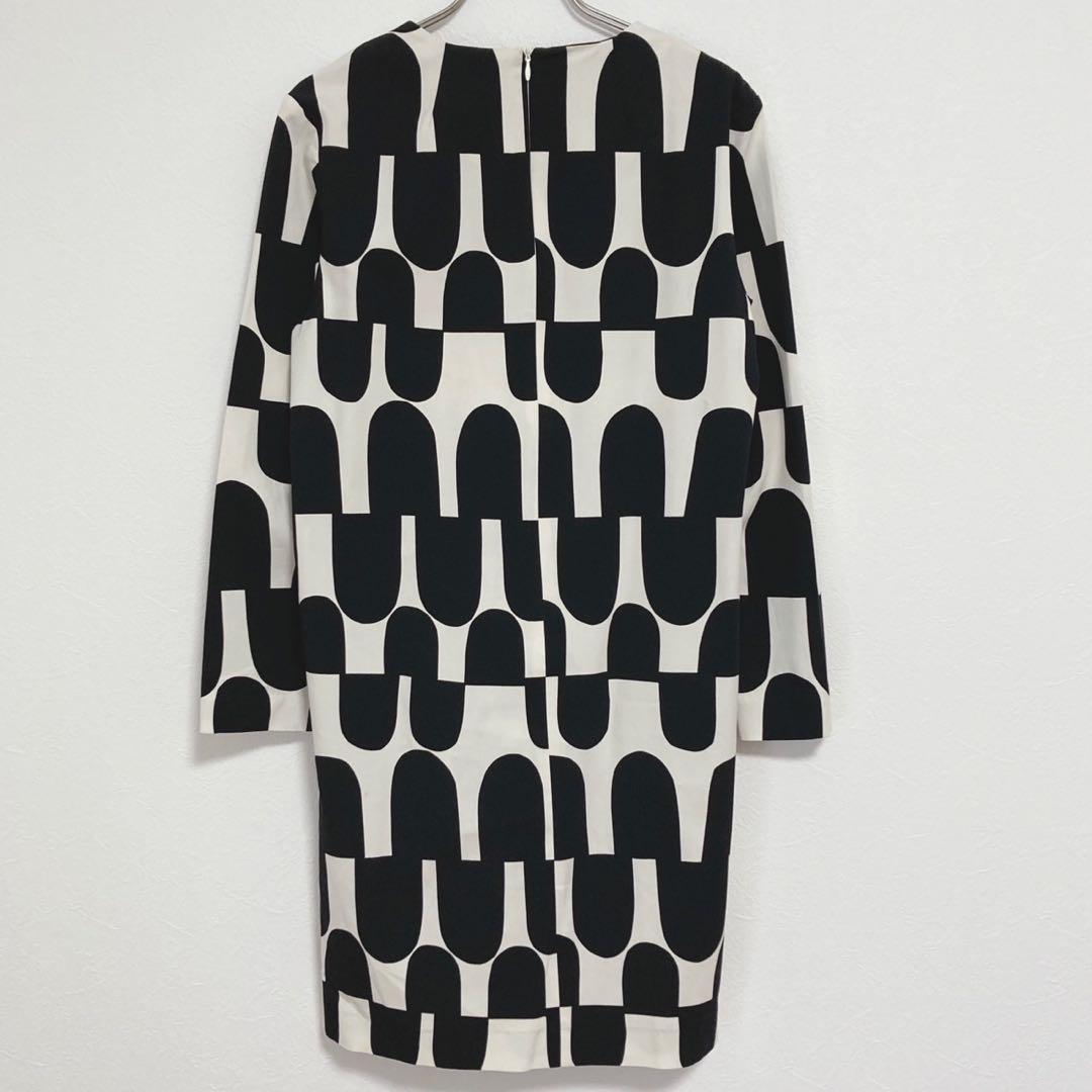 marimekko 定価3.5万 ワンピース BIAK RATSU 36 リボン