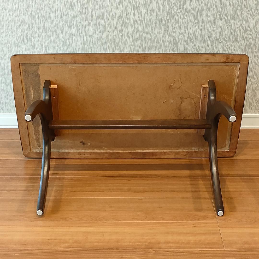 カリモク　サイドテーブル　センターテーブル　花柄　リビングテーブル