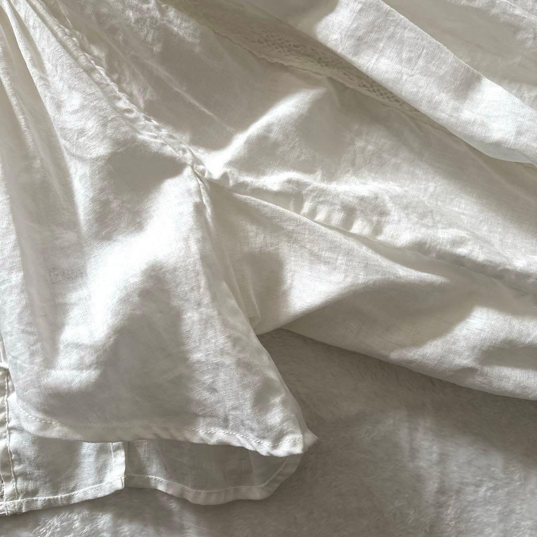 BEAMSBOY ビームスボーイ コットン リネン ギャザー ボレロ ホワイト