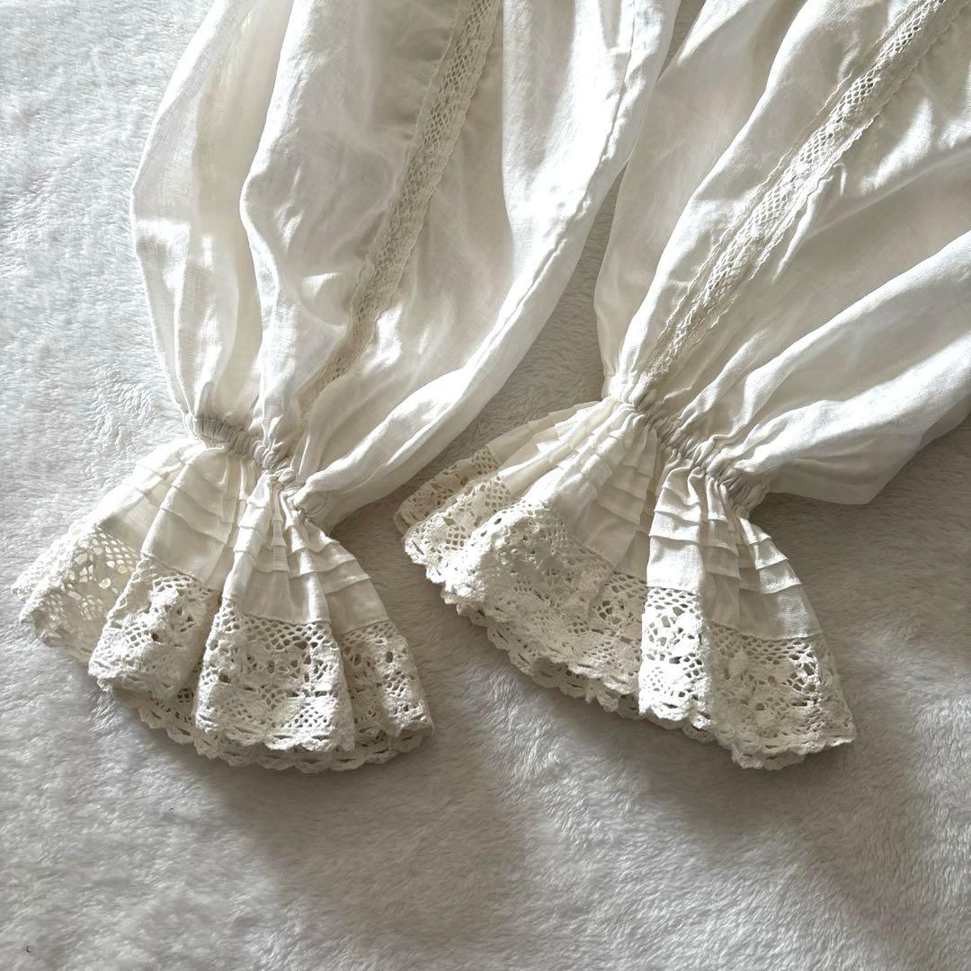 BEAMSBOY ビームスボーイ コットン リネン ギャザー ボレロ ホワイト