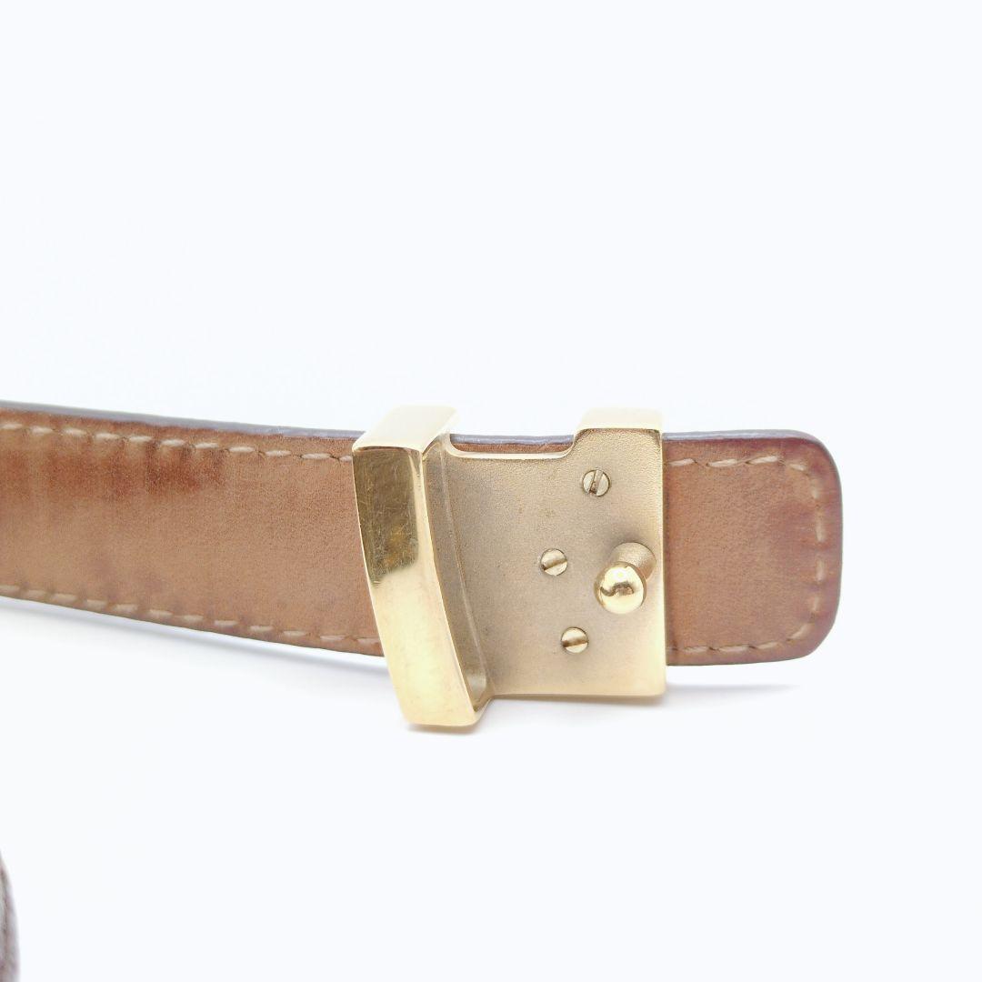 美品✨ルイヴィトン ベルト サンチュール LVイニシャル ゴールド金具 20mm