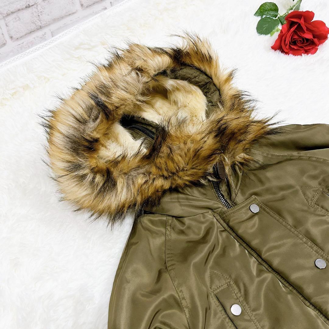 極美品✨　diesel モッズコート　ロング　ファー　カーキ　レディース