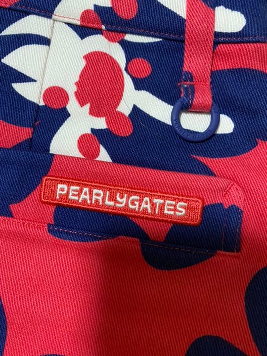 パーリーゲイツPOP 桜 プリントカツラギ ストレッチスカート桜モチーフサイズ0