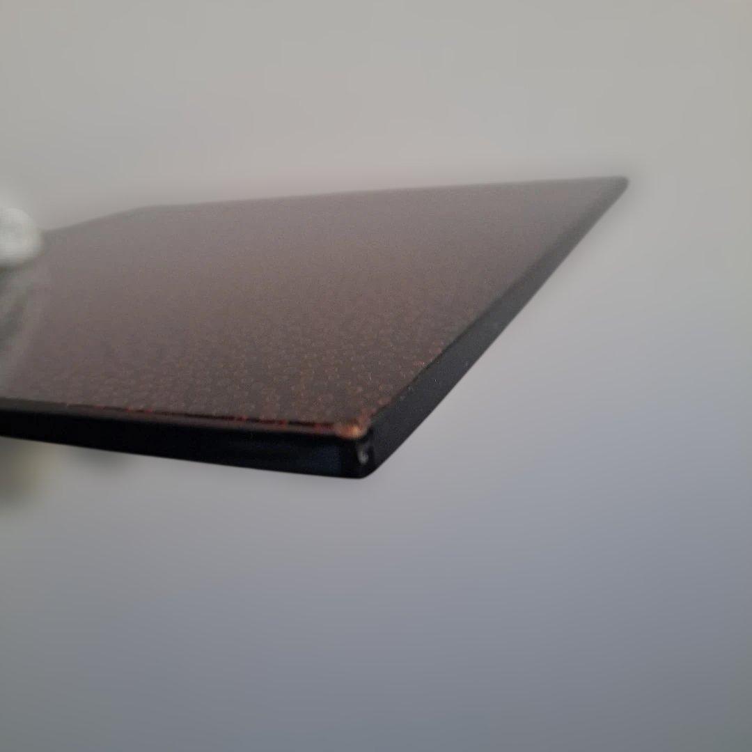 【津軽塗　七々子塗　角銘々皿×5客】堅地　長期保管品