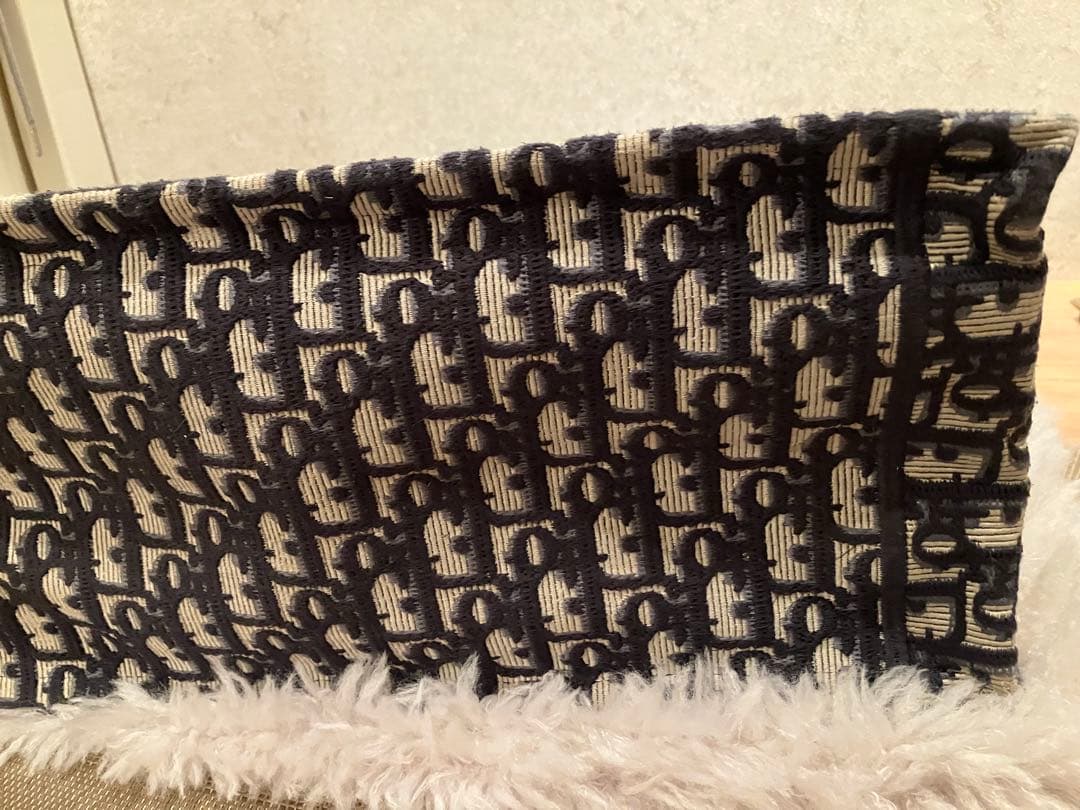 CHRISTIAN DIOR トートバッグ ネイビー/ベージュ