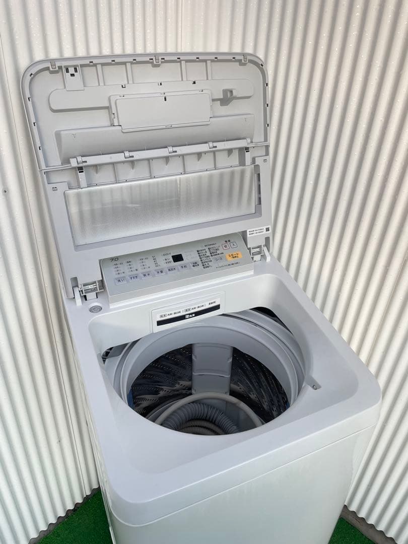 873 パナソニック 7kg洗濯機 エコナビ ビッグウェーブ パワフル滝洗い搭載