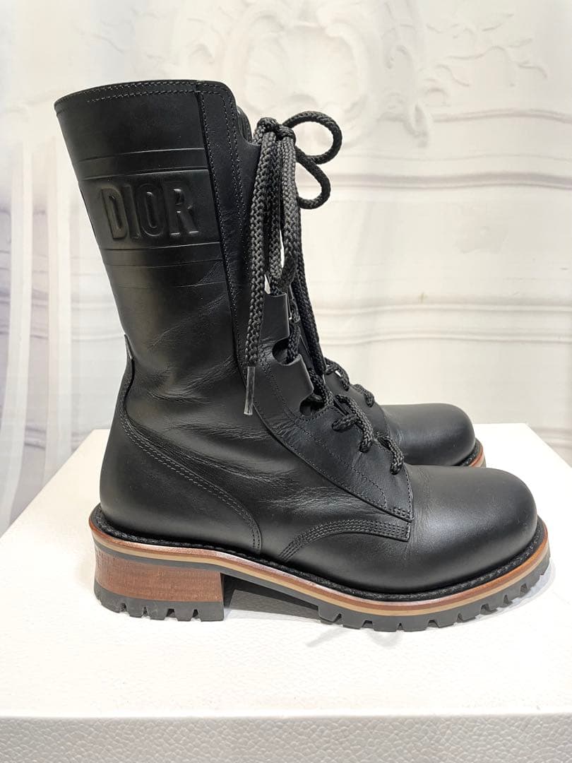【値下げ ⭐︎ 美品】Dior ディオール黒 ブーツ36.5 D-QUEST