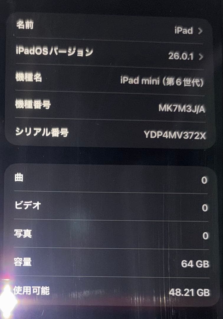 iPad mini 第6世代 64GB wifiモデル グレー