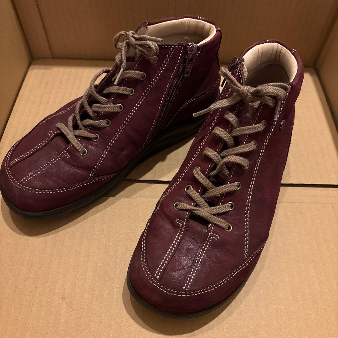 Finncomfort フィンコンフォート　ショートブーツ　4E バーガンディ