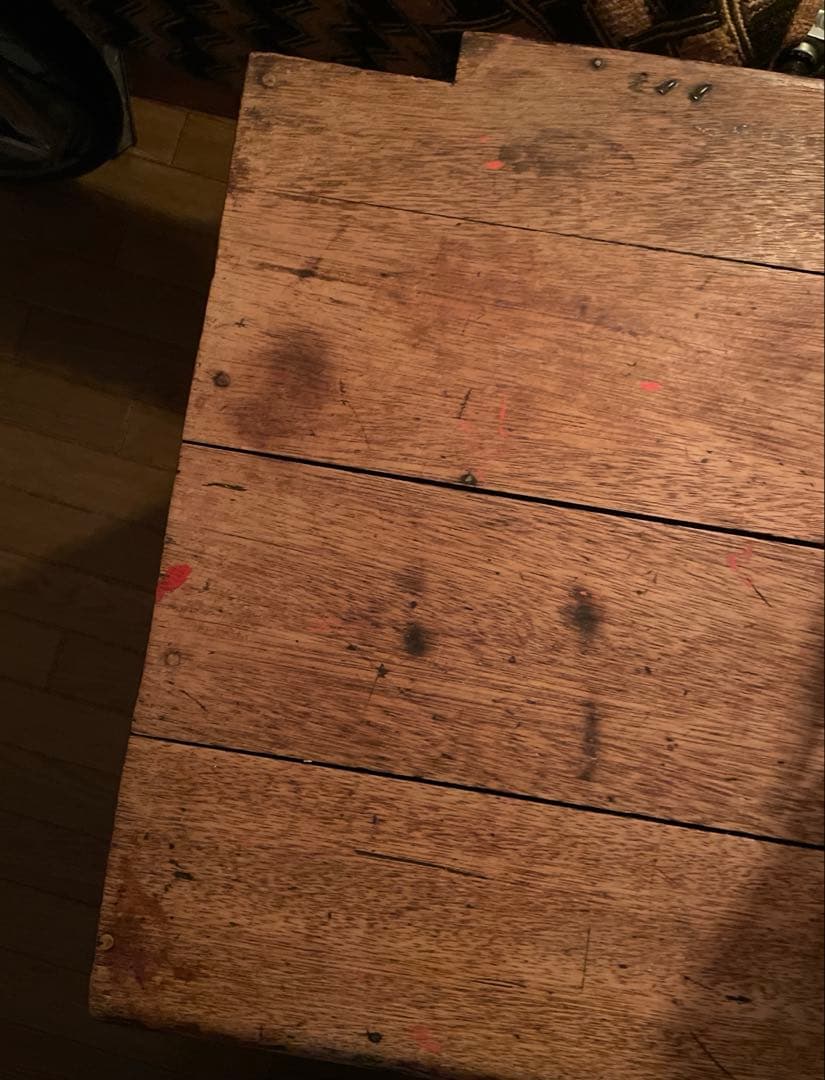 古道具　引き出し付テーブル　デスク　作業机