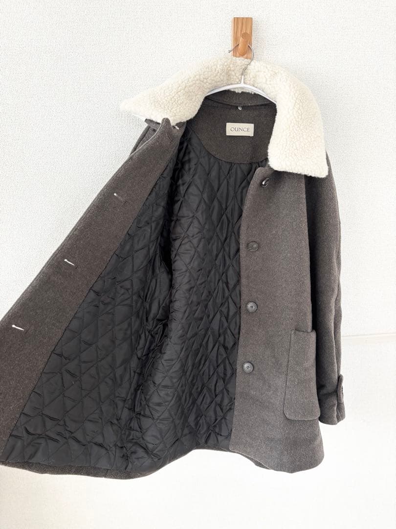 【美品】 ounce base fur collar coat オンス 韓国