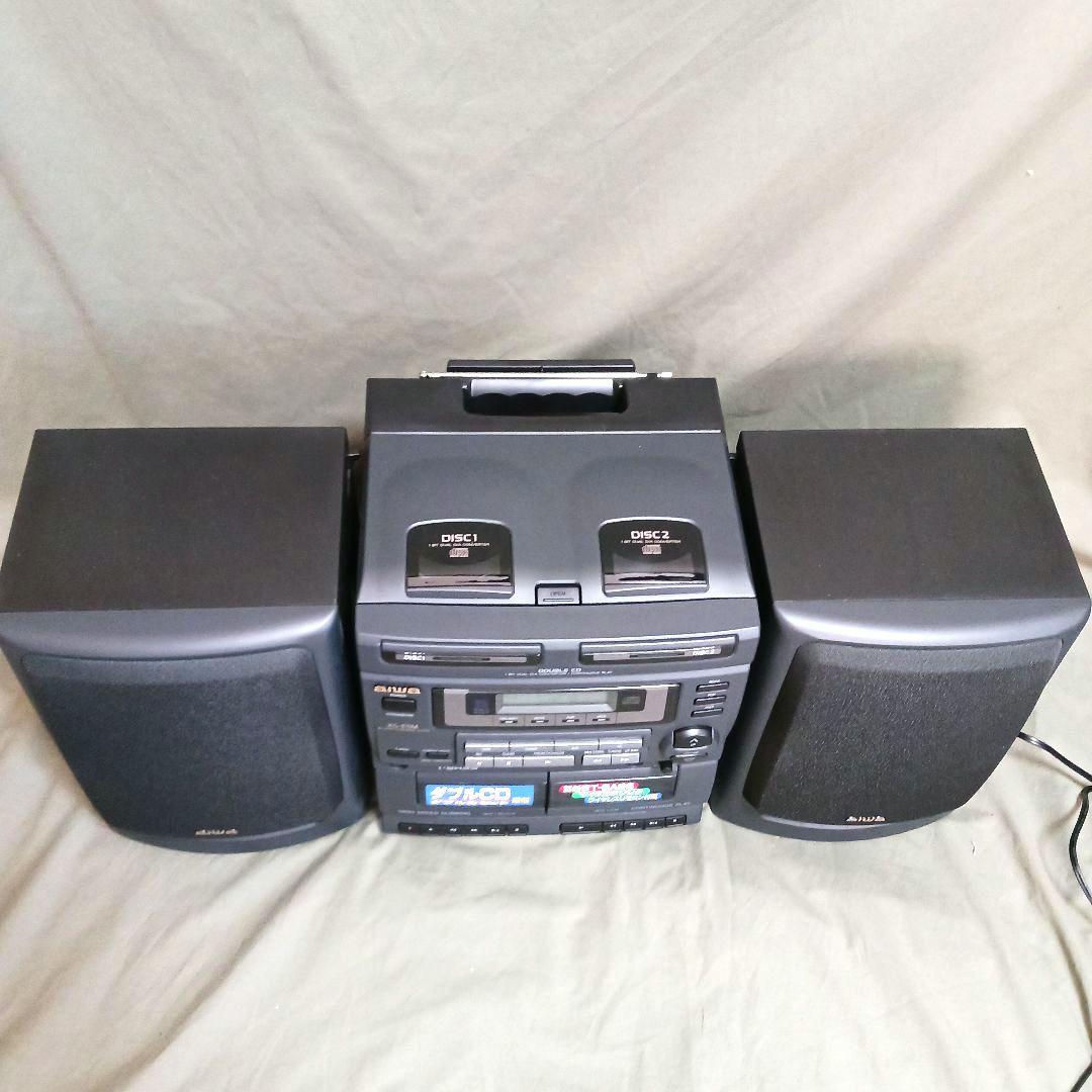 【希少 未使用級】aiwa XG-E5M ダブルCD ダブルカセット ビンテージ