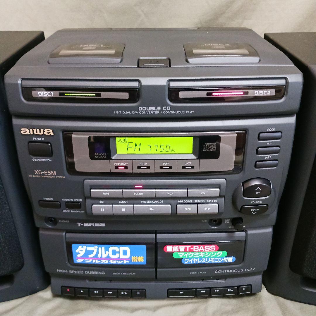 【希少 未使用級】aiwa XG-E5M ダブルCD ダブルカセット ビンテージ