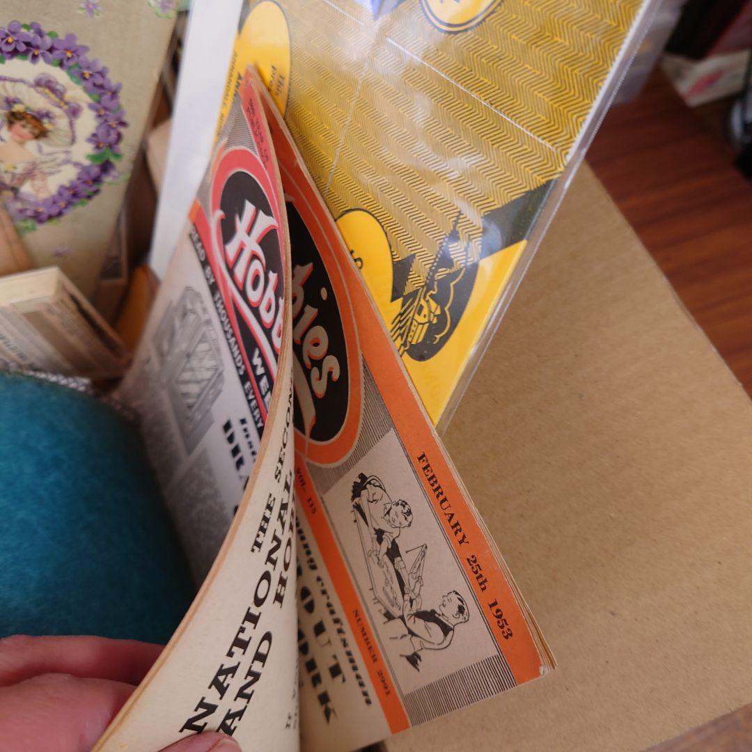 80サイズ/たっぷりephemeral box☆ヴィンテージ海外紙モノ