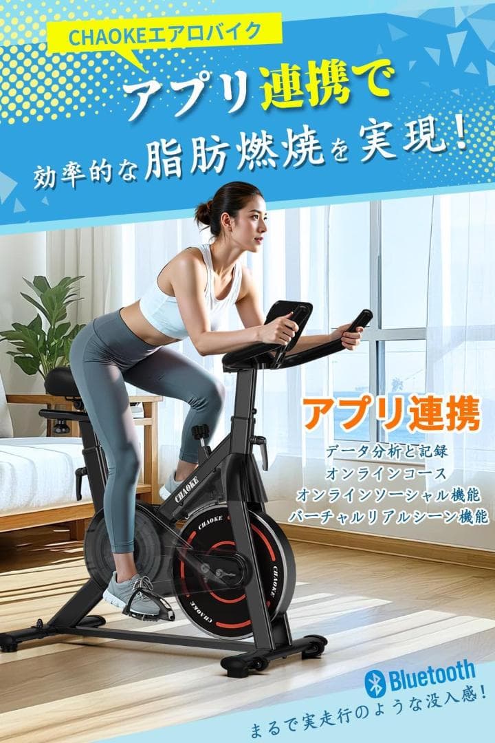 【270】CHAOKE フィットネスバイク スピンバイク エアロバイク 【Zwi