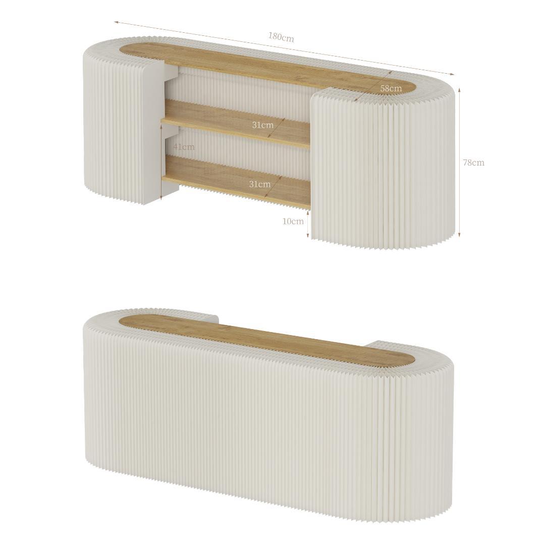 受付カウンター長さ180㎝高さ78㎝レジ 受付台テーブル折り畳み演説台おしゃれ