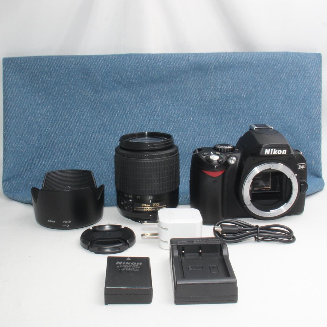 ❤️新品バッグ付き❤️軽くて簡単操作❤️Nikon D40 望遠レンズセット❤️