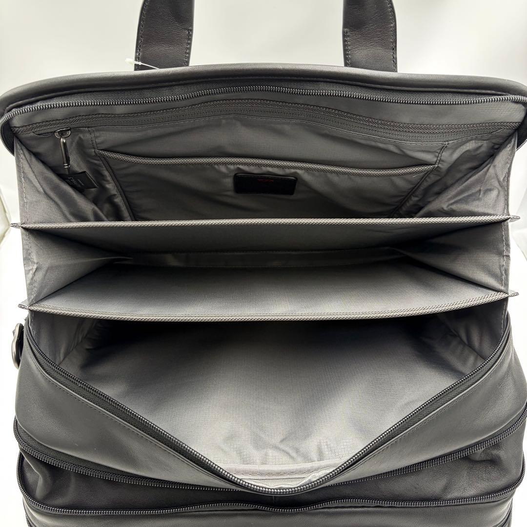 TUMI アルファ 2way ブリーフケース 黒 オールレザー メンズ 多機能