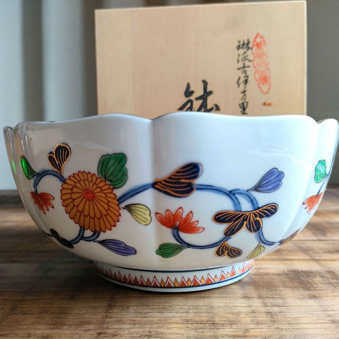 【未使用品】伊万里焼 窓絵 大鉢