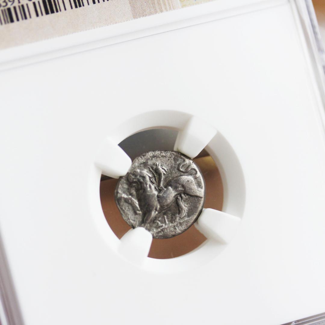 幻獣キマイラ【 VF NGC】シキオン　シキュオン オルボス銀貨　古代ギリシャ