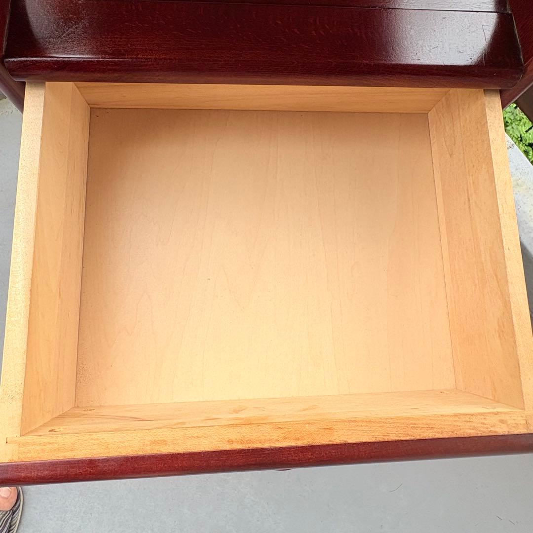 【送料込み】old Karimoku 電話台 引き出し4杯 木製