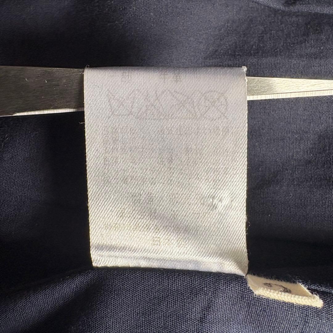 nume ダブルコート ネイビー 2 襟リブ パイピング 上品 ミドル丈