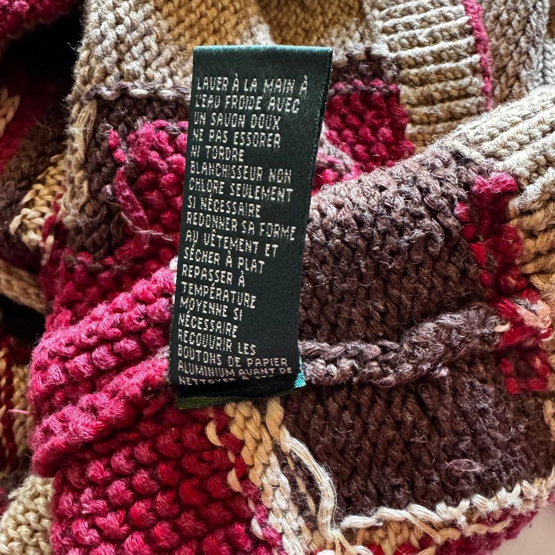 ラルフローレン ネイティブ ハンドニット カーディガン セーター 希少 Lサイズ