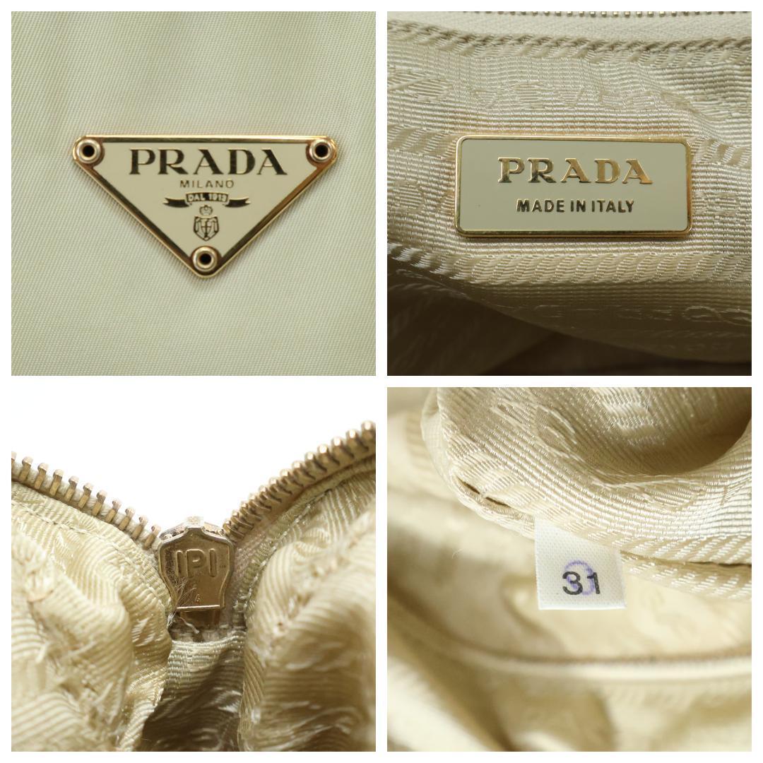 良品 PRADA プラダ ハンドバッグ 三角ロゴ 白タグ ナイロン 正規品