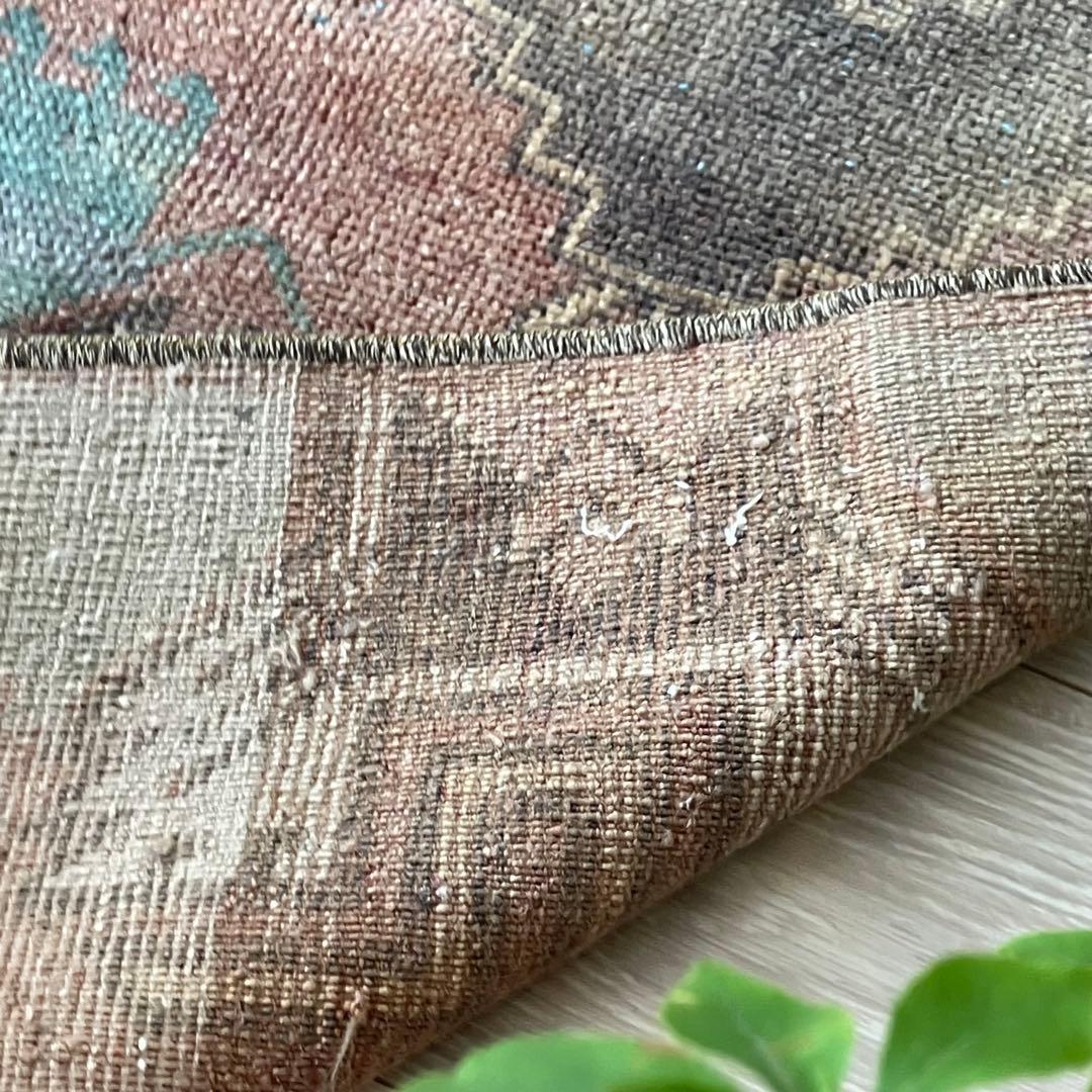 アンニュイカラー41×114ベージュココア　ペパーミント　トルコヴィンテージラグ