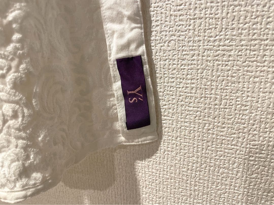 Y's Yohji Yamamoto スタンプワーク ペイズリー レース シャツ