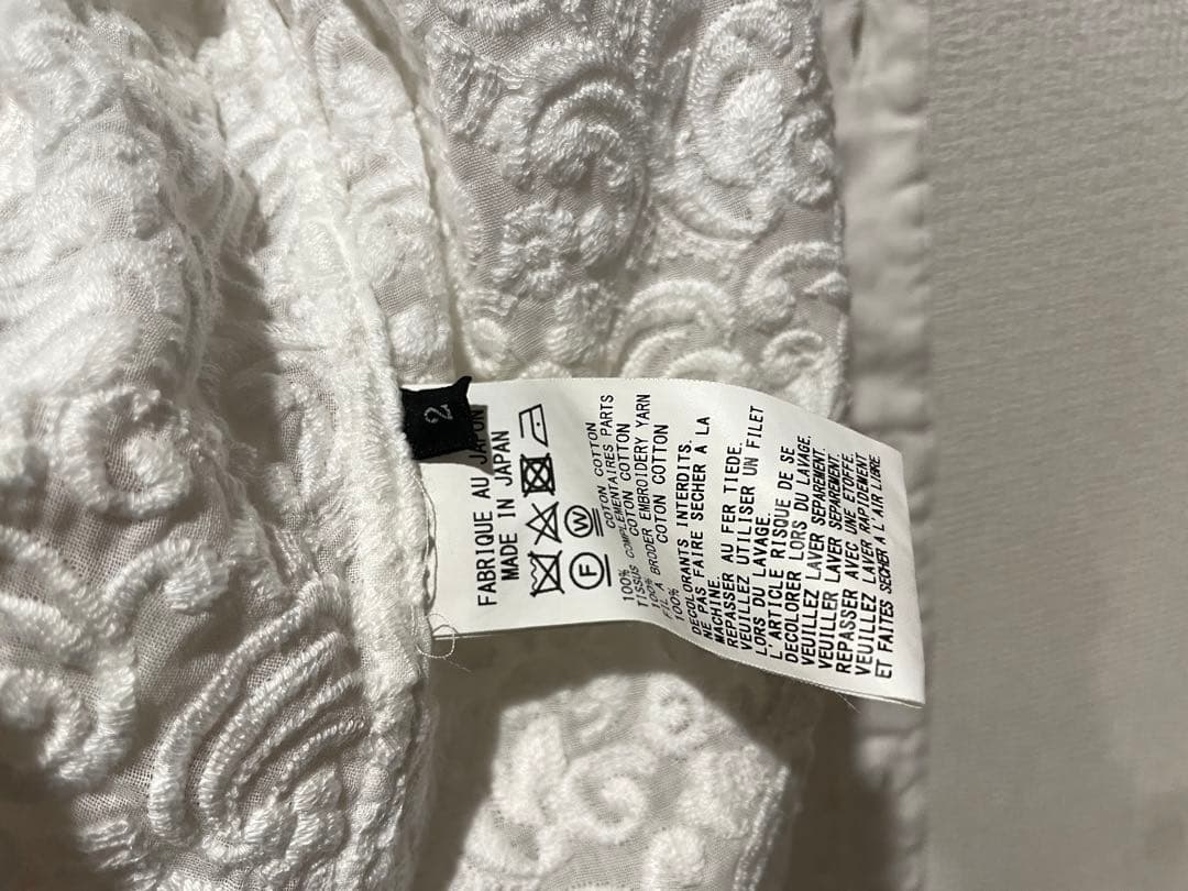 Y's Yohji Yamamoto スタンプワーク ペイズリー レース シャツ