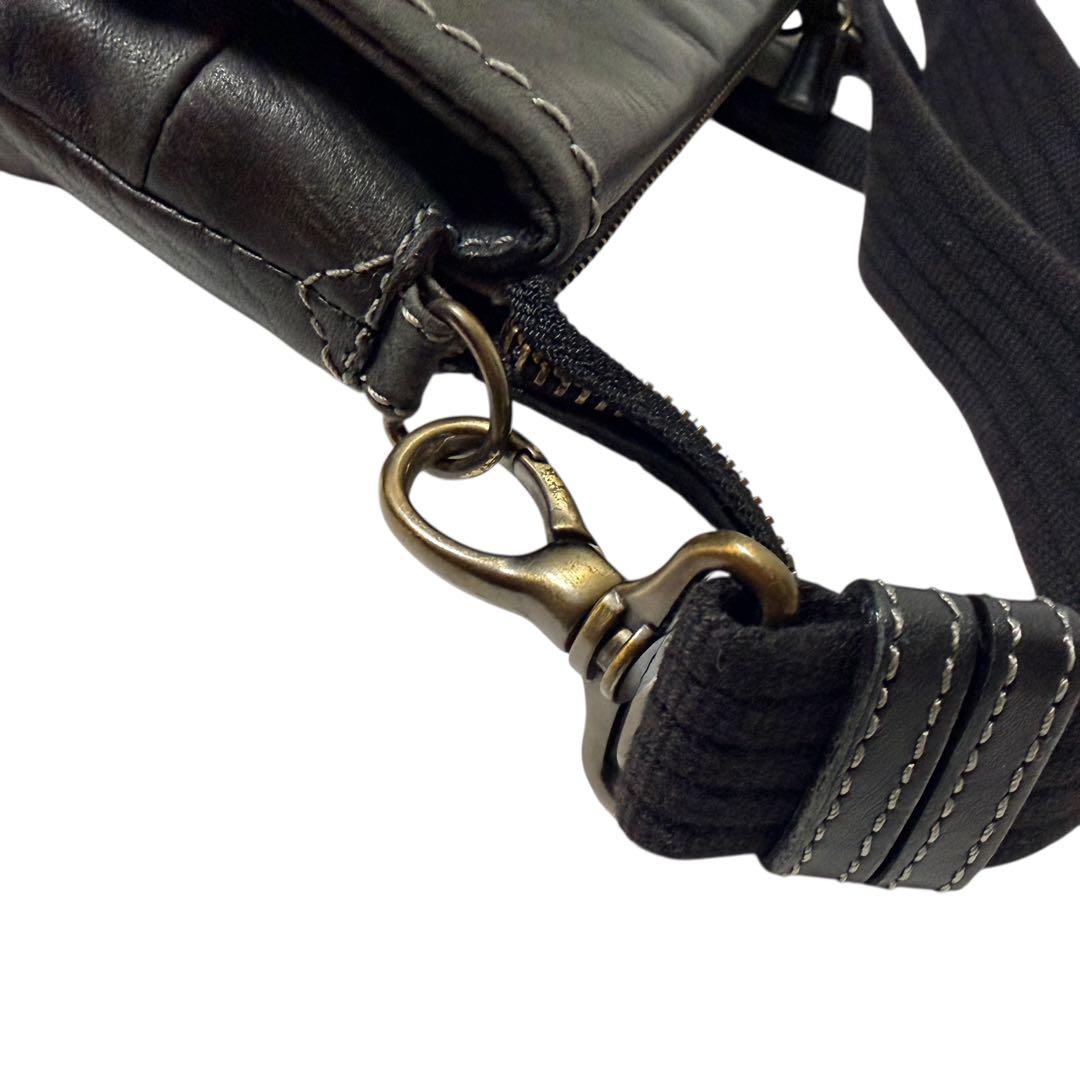 土屋鞄 プロータ ショルダーバッグ オールレザー ブラック