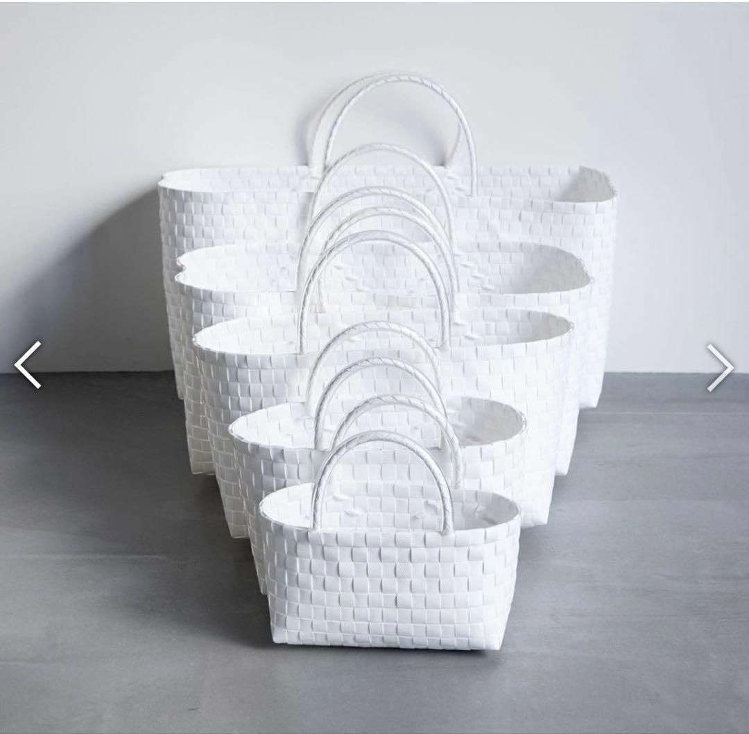 weeksdays ベトナムのかご　ホワイト　XL、XSサイズ2個セット