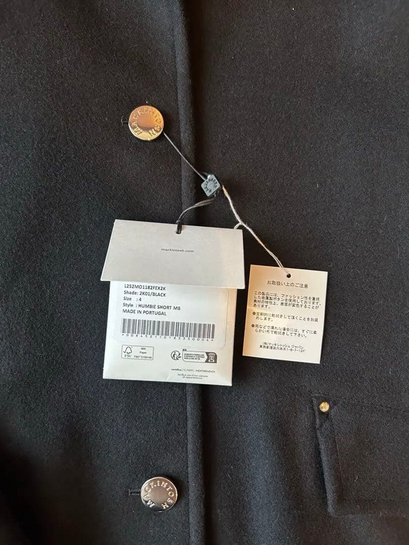 新品未使用　MACKINTOSH ブラックハンビーコート