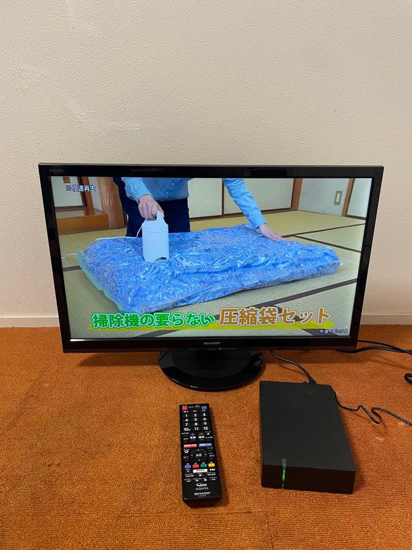 シャープ 24V型 液晶テレビ 1TB HDD付き　外付HDD対応(裏番組録画)