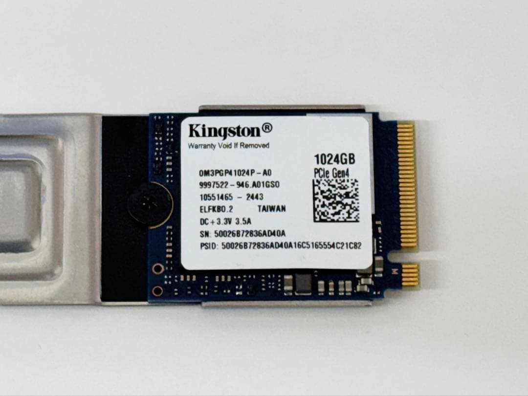 内蔵型SSD Kingston 1TB NVMe SSD