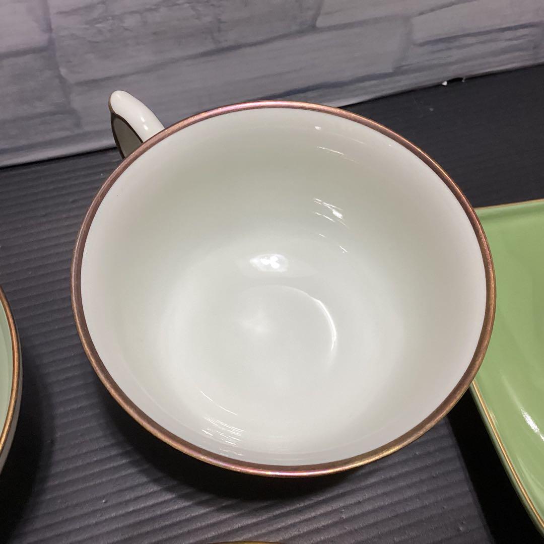 深川製磁　君島一郎　白百合、百合、カップ&ソーサー 、湯呑み茶碗&茶托　小皿