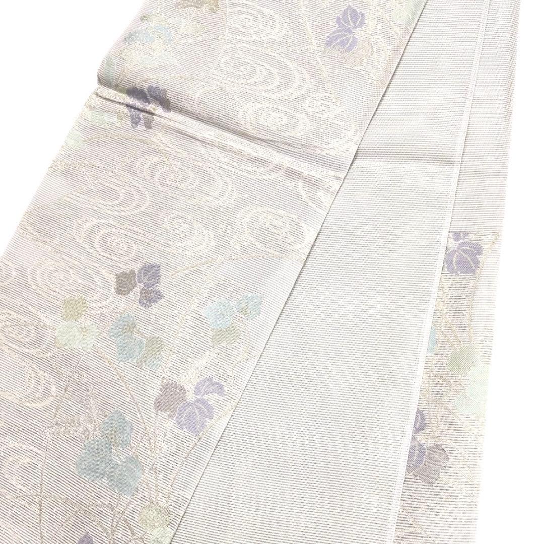 袋帯　夏用　絽　リーフ　観世水　夏着物　着物　042a d