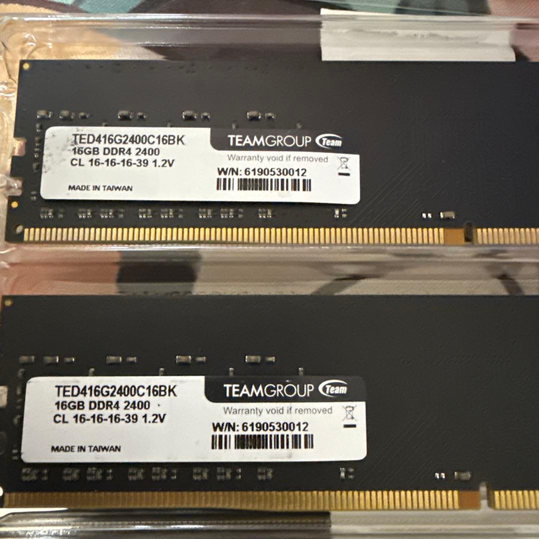 TEAMGROUP 16GB DDR4 2400MHz メモリー