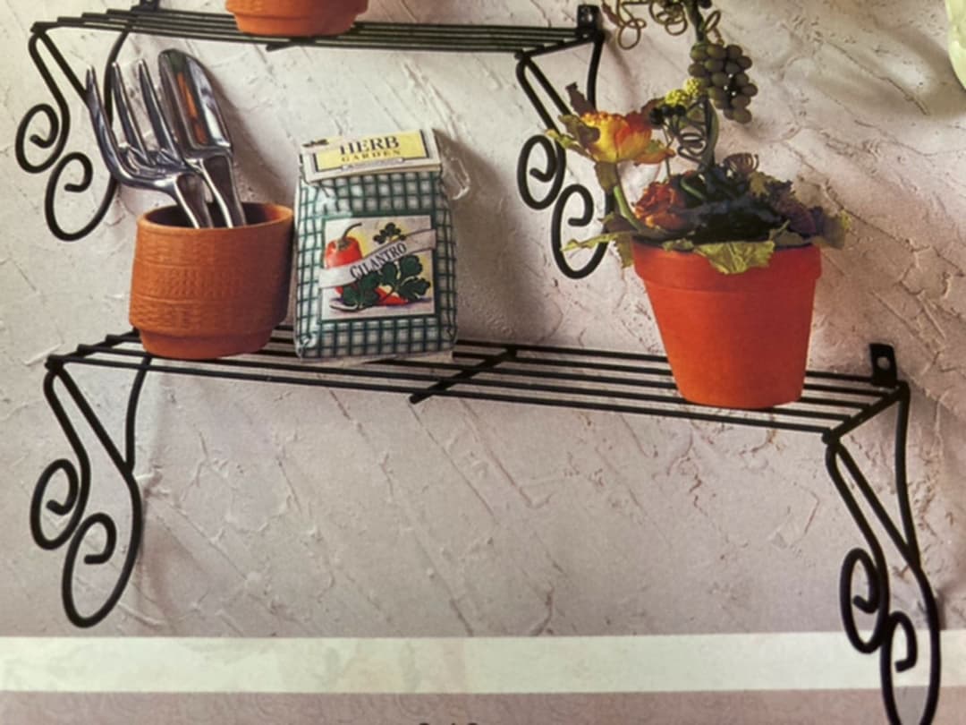 ちゃみ1990年黒アイアンシェルフガーデンシェルフ横幅27㎝