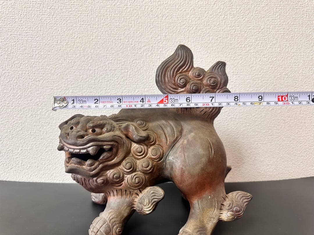 備前焼 唐獅子 置物 木南知加選 在刻銘 時代物 古美術 骨董品 縁起物 極上品