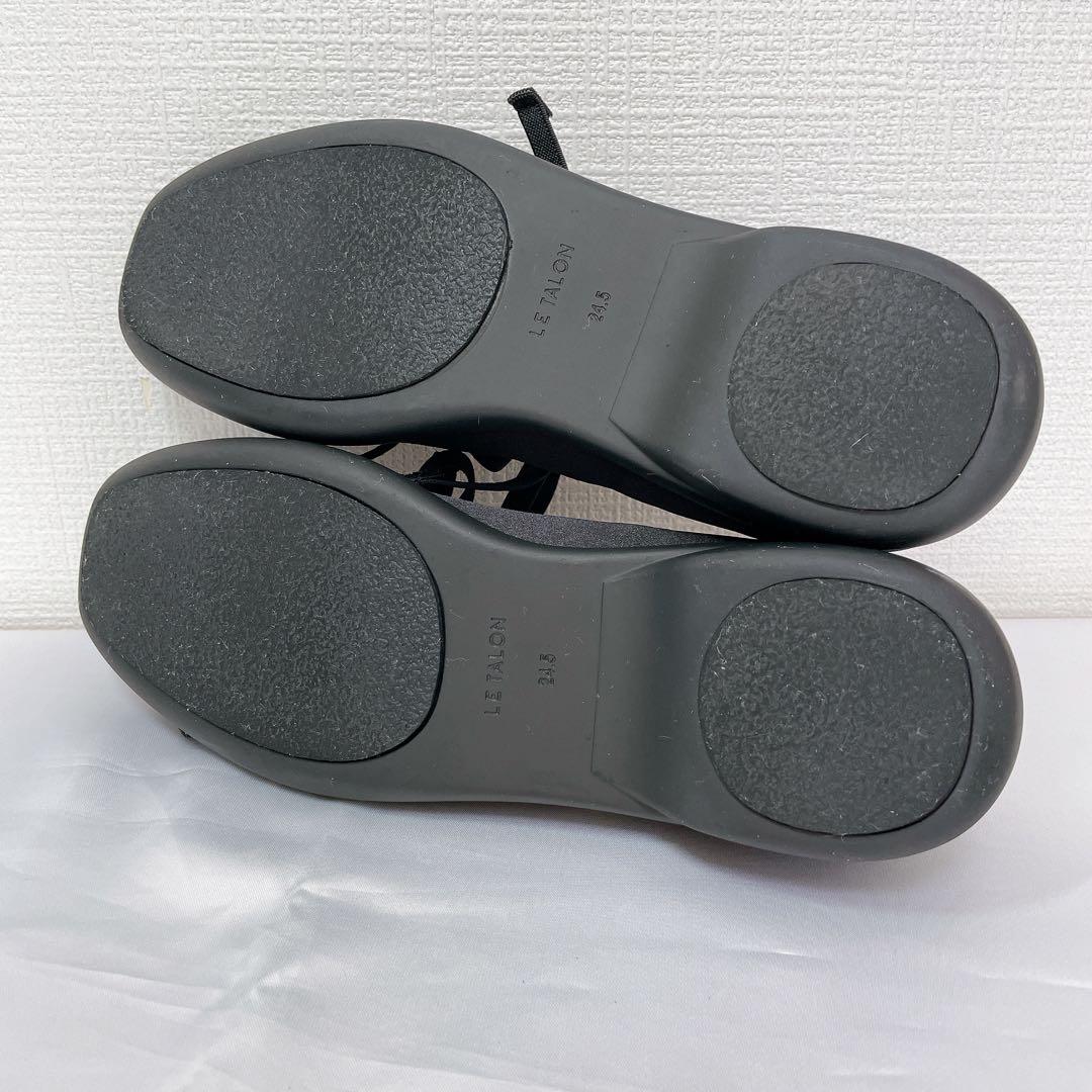 美品✨　ルタロン　ダブルリボンバレリーナ　【24.5】ブラック