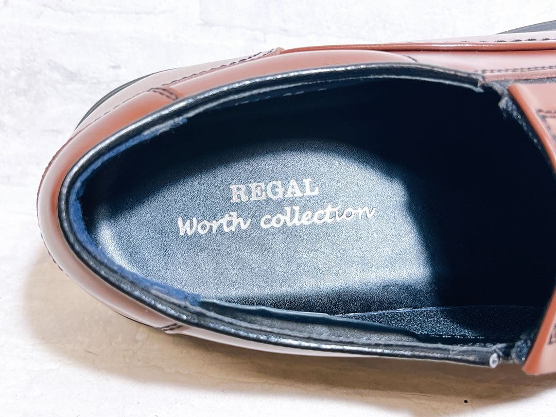 【未使用】REGAL リーガル 上質 ローファー スリッポン 茶 25.5cm