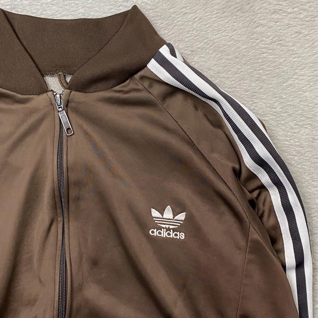 adidas jersey jog suit ブラウン トラックジャケット