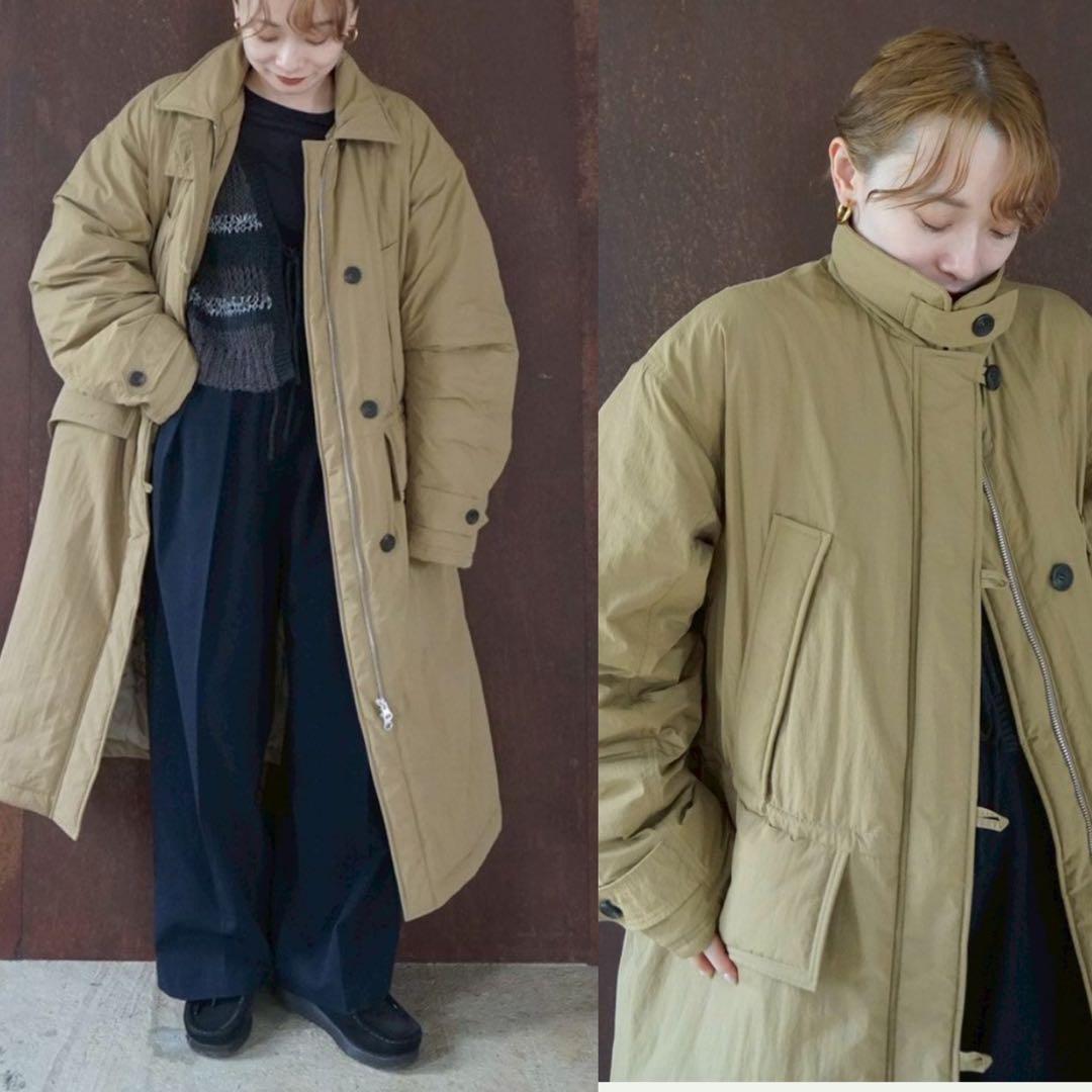 anuke 25AW Boacollar Padding Coat ベージュ38