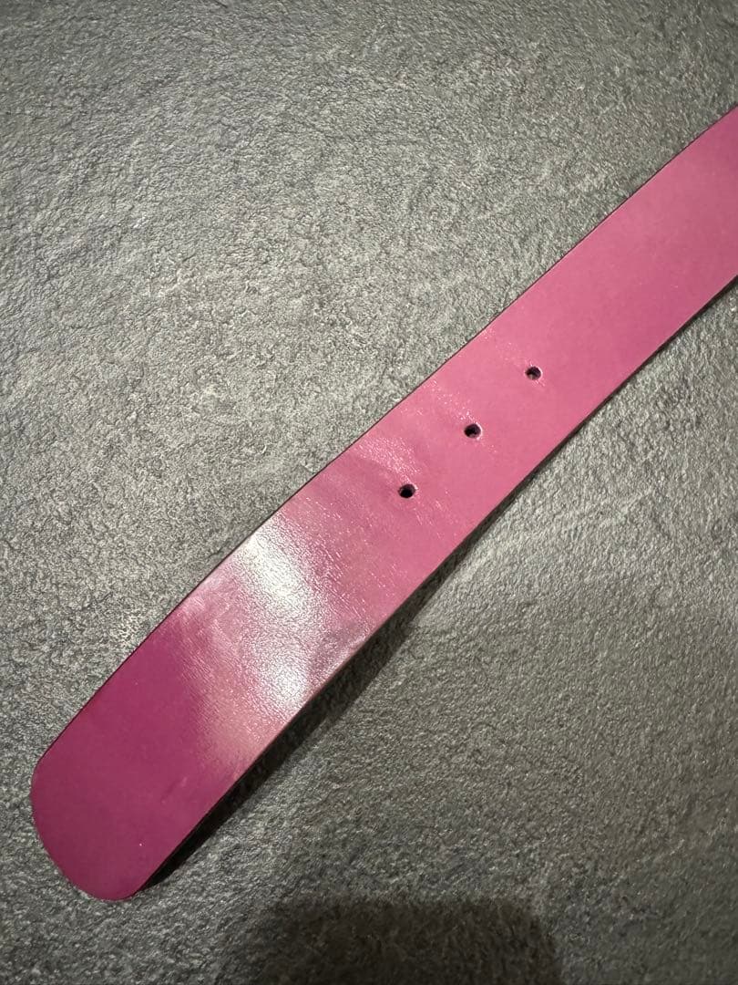 GUCCI GGロゴバックル ベルト パープル